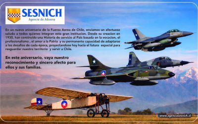 Hoy conmemoramos un nuevo aniversario de la Fuerza Aérea de Chile, una institución que ha sido pilar fundamental en la protección, desarrollo y proyección de nuestro país